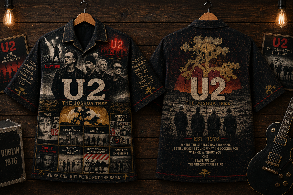 U2 Band Hawaiian Shirt - Vintage Music Rock Fan Gift