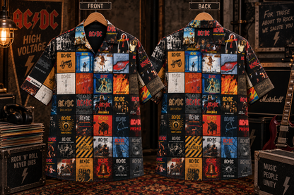 AC/DC Albums Hawaiian Shirt – High Voltage Classic Rock Music Fan Gift