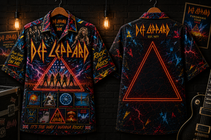 Def Leppard Hawaiian Shirt - Vintage Music Rock Fan Gift
