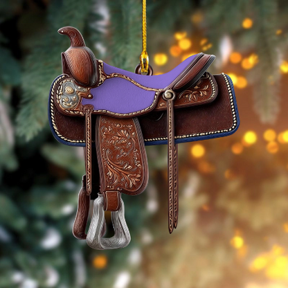 Cowgirl Spirit – Personalized Saddle Ornament