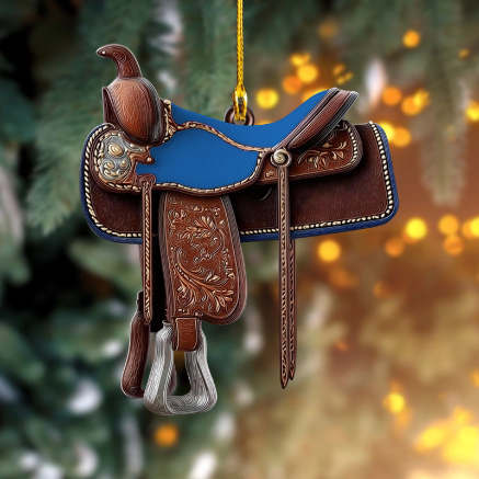 Cowgirl Spirit – Personalized Saddle Ornament
