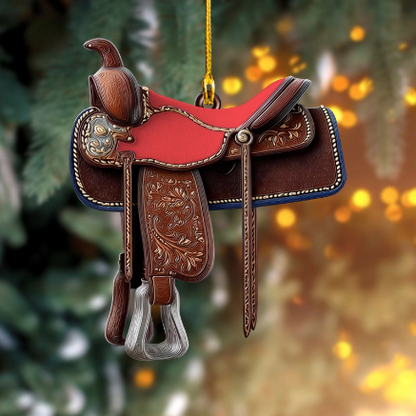 Cowgirl Spirit – Personalized Saddle Ornament