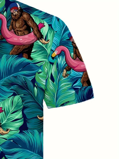 Funny Bigfoot Hawaiian Shirt