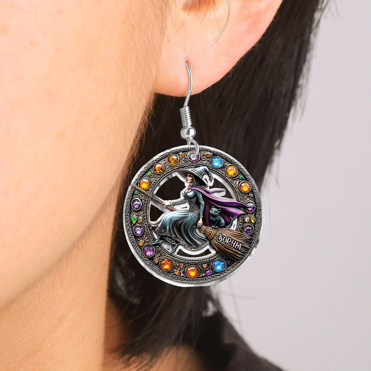 Beautiful Witch - Personalized Witch Earrings
