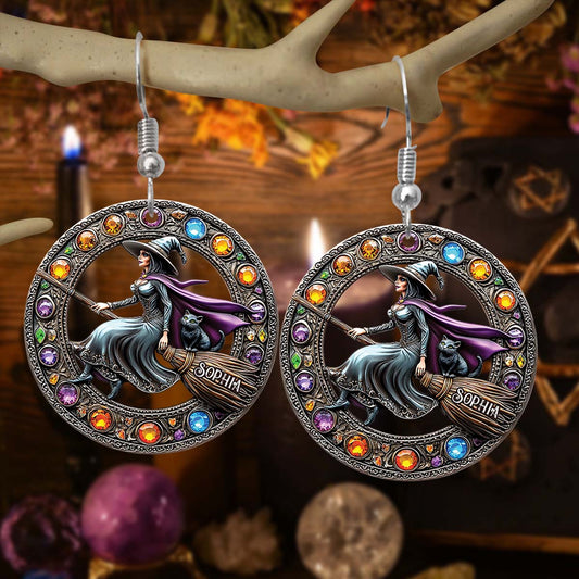 Beautiful Witch - Personalized Witch Earrings