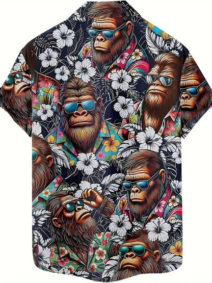 Funny Bigfoot Hawaiian Shirt