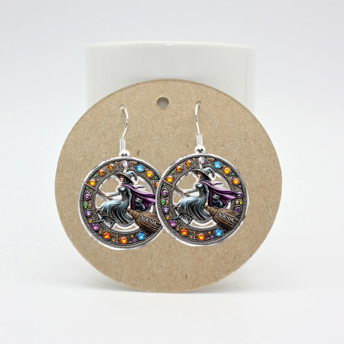Beautiful Witch - Personalized Witch Earrings