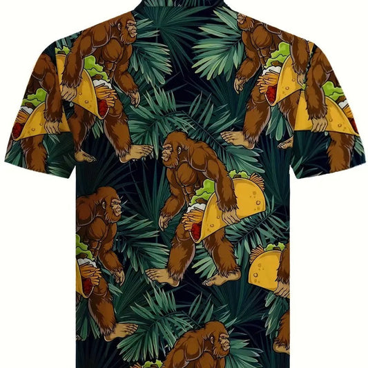 Funny Bigfoot Hawaiian Shirt