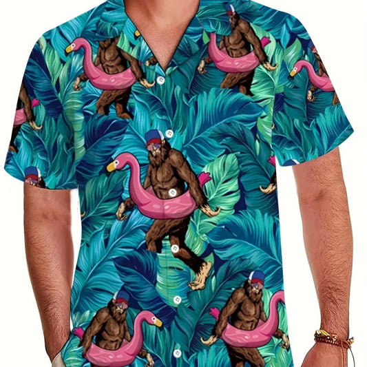 Funny Bigfoot Hawaiian Shirt