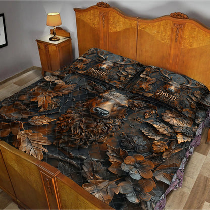 Rustic Deer Majesty – Personalized Hunting Quilt Bedding Set