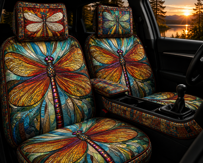 Colorful Dragonfly Car Seat Covers – Nature Lover Gift