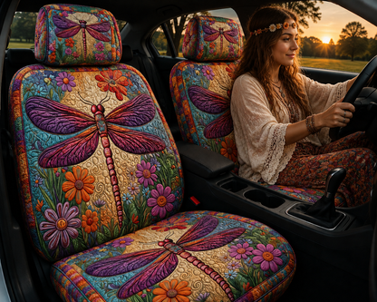 Colorful Dragonfly Car Seat Covers – Nature Lover Gift 2