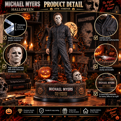 Michael Myers Halloween Night – Collectible Acrylic Plaque Table Decor
