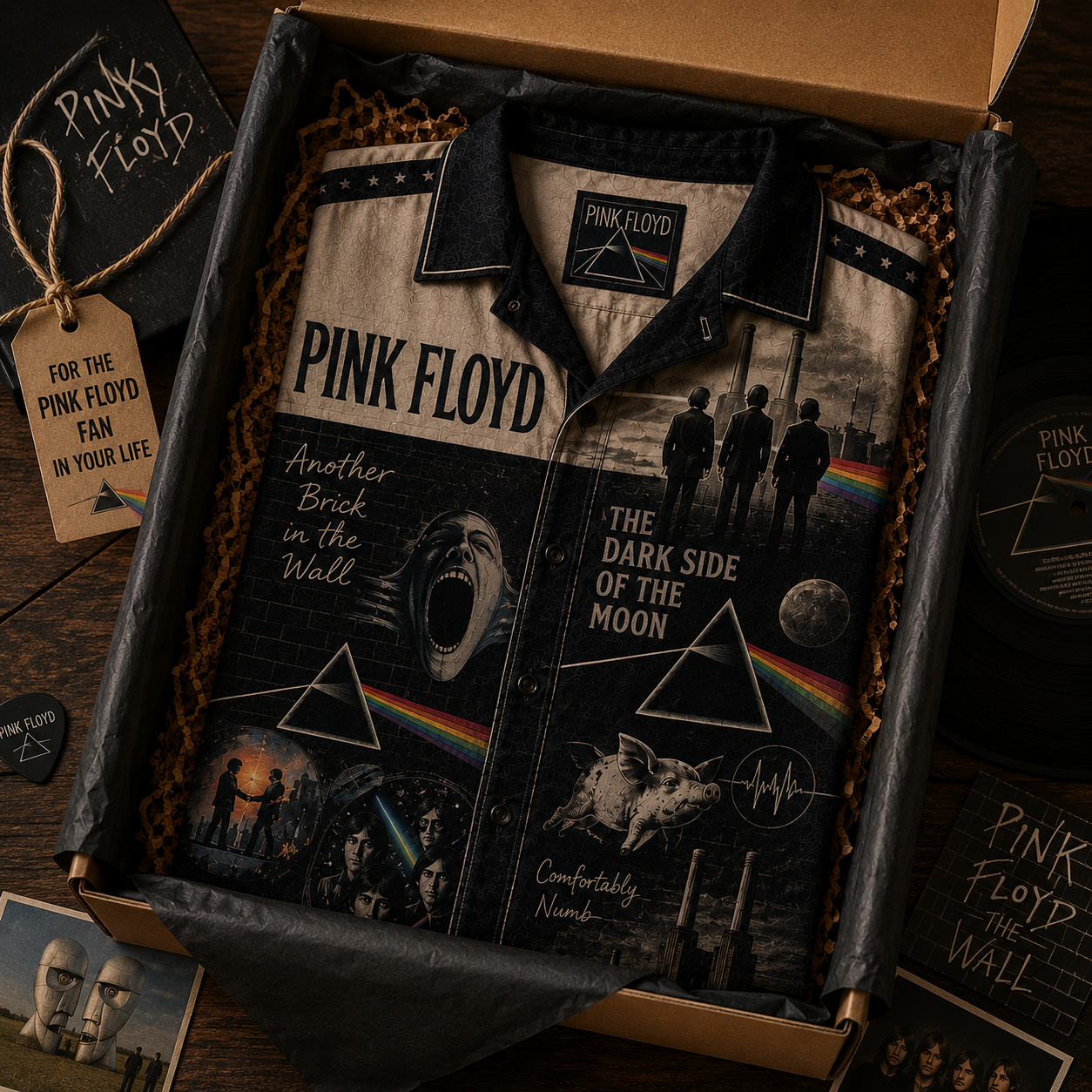 Pink Floyd Hawaiian Shirt - Vintage Music Fan Gift