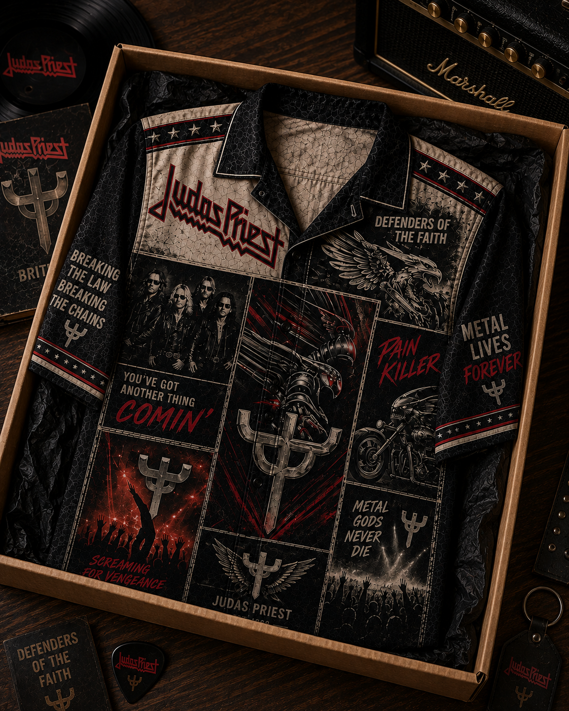 Judas Priest Hawaiian Shirt - Vintage Music Fan Gift Version 2