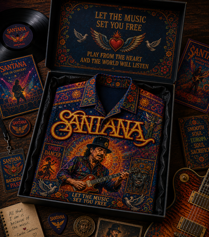 Santana Hawaiian Shirt - Vintage Music Fan Gift