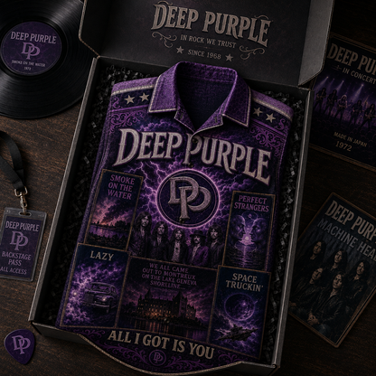 Deep Purple Hawaiian Shirt - Vintage Music Fan Gift