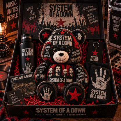 System of a Down Bear Custom Shaped Pillow – Alternative Metal Music Fan Gift