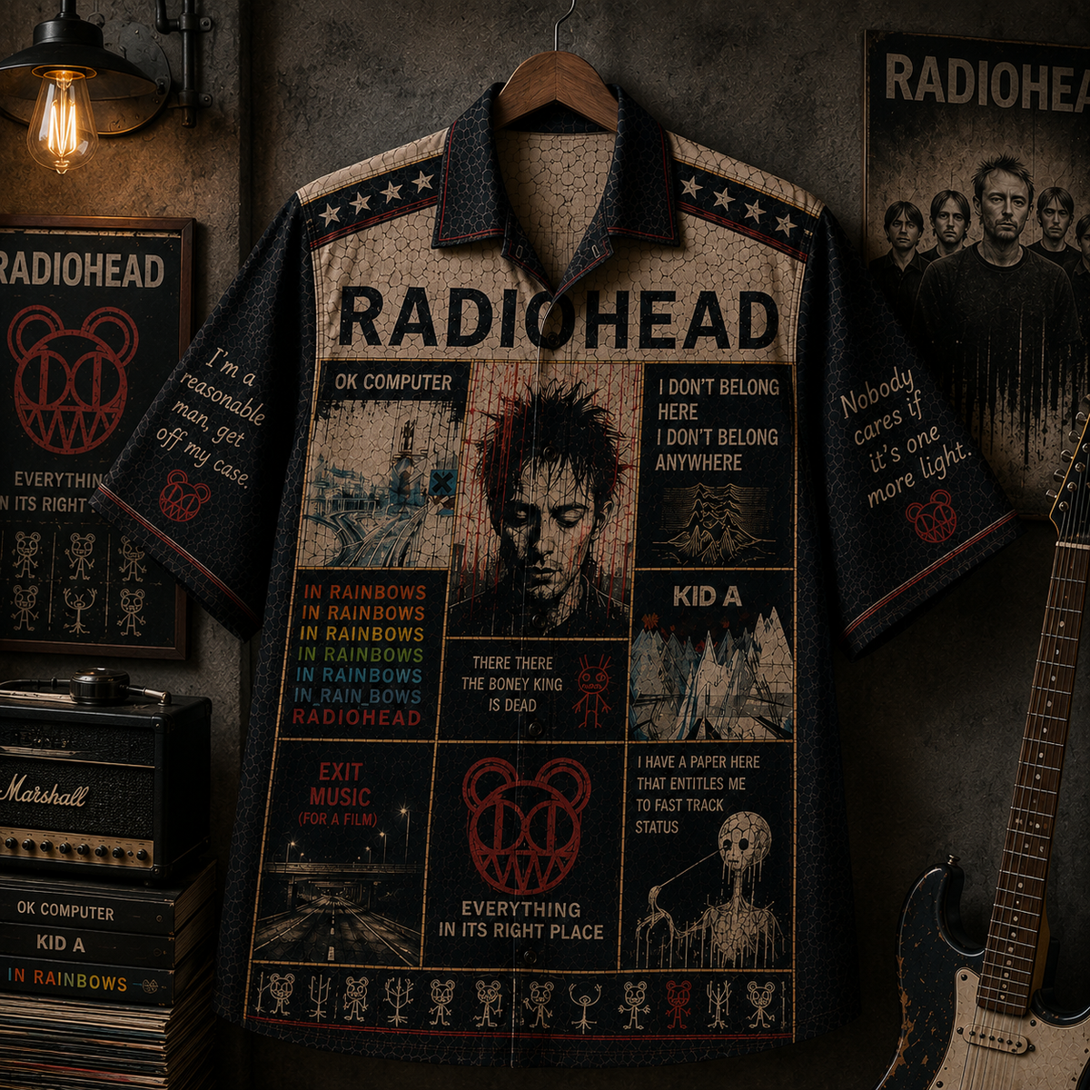 Radiohead Hawaiian Shirt - Vintage Music Fan Gift