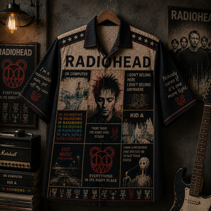 Radiohead Hawaiian Shirt - Vintage Music Fan Gift
