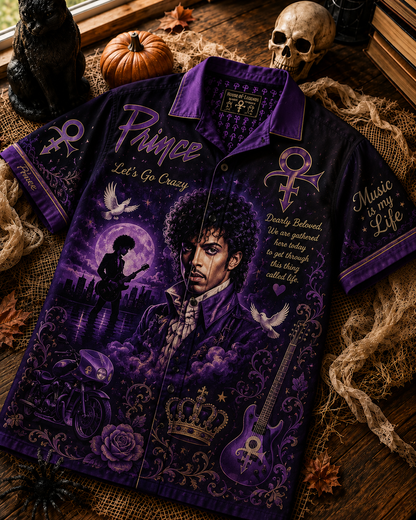 Purple Rain Hawaiian Shirt - Prince Shirt Vintage Music Fan Gift