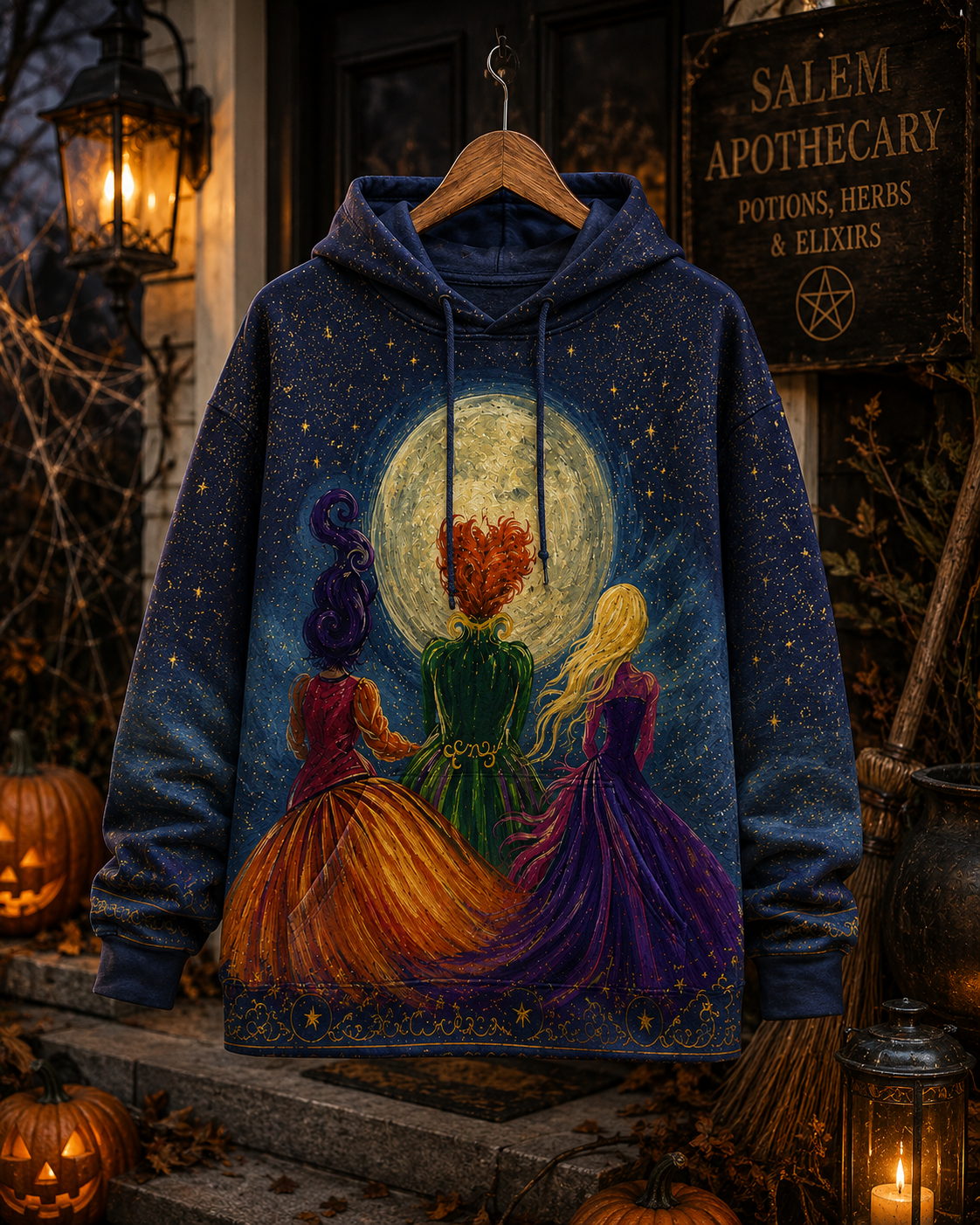 Witch Sisters Hocus Pocus Shirt – Halloween Moonlight Witchy All Over Print