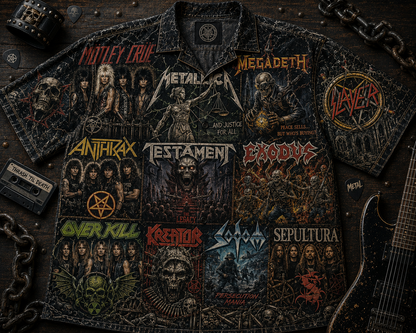 Thrash Heavy Metal Hawaiian Shirt - Vintage Music Fan Gift