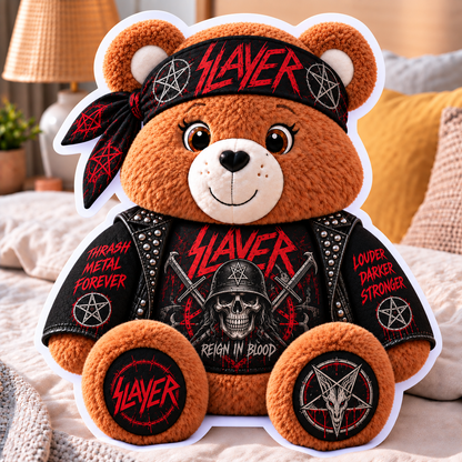 Aerosmith Custom Shaped Bear Pillow – Dream On Rock & Roll Legend Inspired Gift for Aerosmith Fans