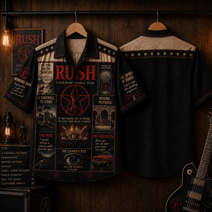 Rush Hawaiian Shirt - Vintage Music Fan Gift