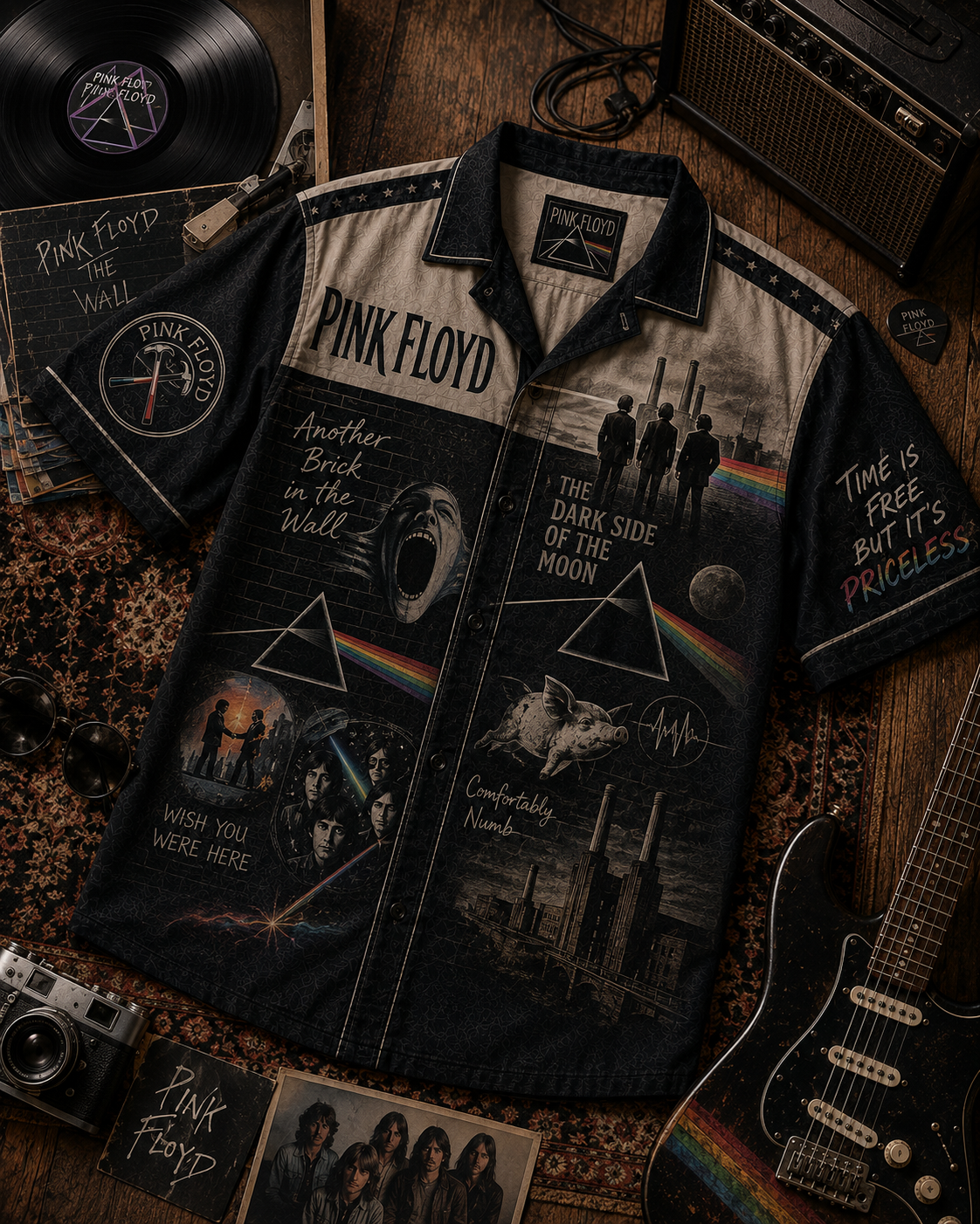 Pink Floyd Hawaiian Shirt - Vintage Music Fan Gift