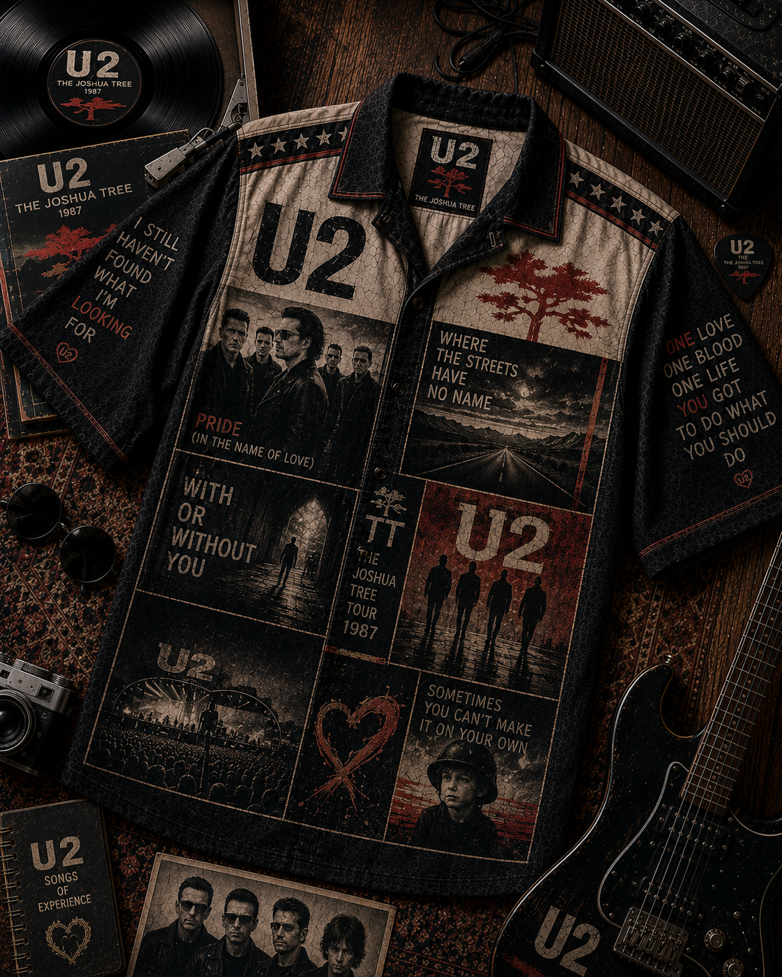 U2 Hawaiian Shirt - Vintage Music Fan Gift