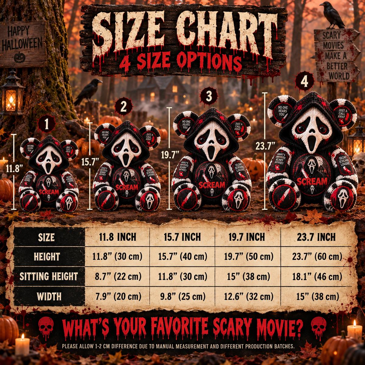Ghostface Scream Horror Custom Shape Pillow  – Spooky Halloween Pillow