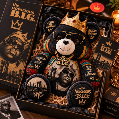 The Notorious B.I.G. Custom Shaped Bear Pillow – It Was All a Dream Hip Hop Legend Inspired Gift for Biggie Fans