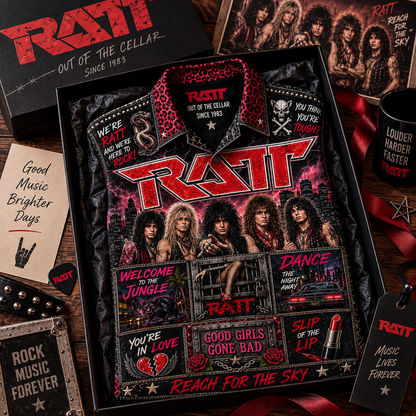 Ratt Hawaiian Shirt – Out of the Cellar Round and Round 80s Glam Metal Rock Music Inspired Gift for Ratt Fans