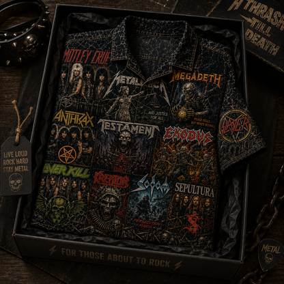 Thrash Heavy Metal Hawaiian Shirt - Vintage Music Fan Gift