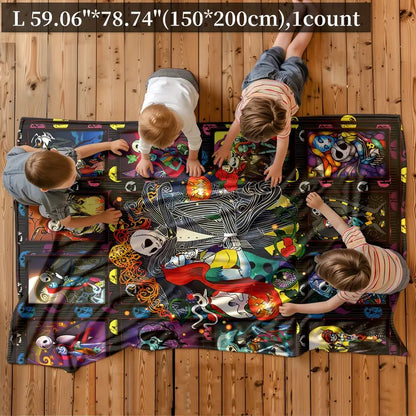 Couple Skull Gothic Blanket