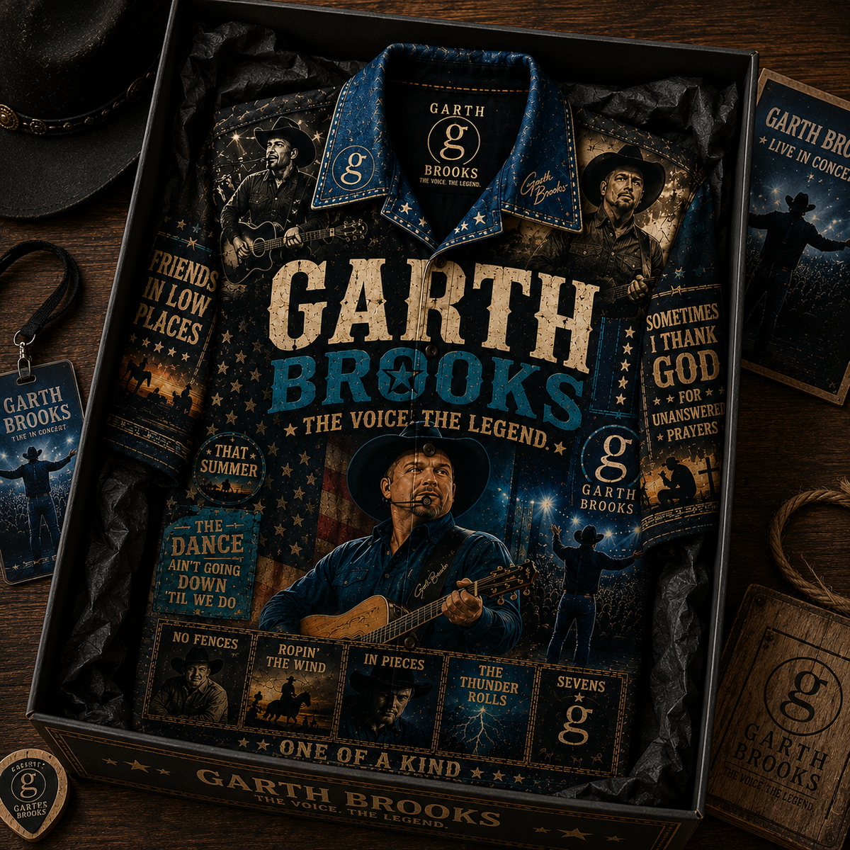 Garth Brooks Hawaiian Shirt - Vintage Music Country Fan Gift