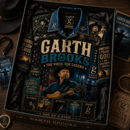 Garth Brooks Hawaiian Shirt - Vintage Music Country Fan Gift