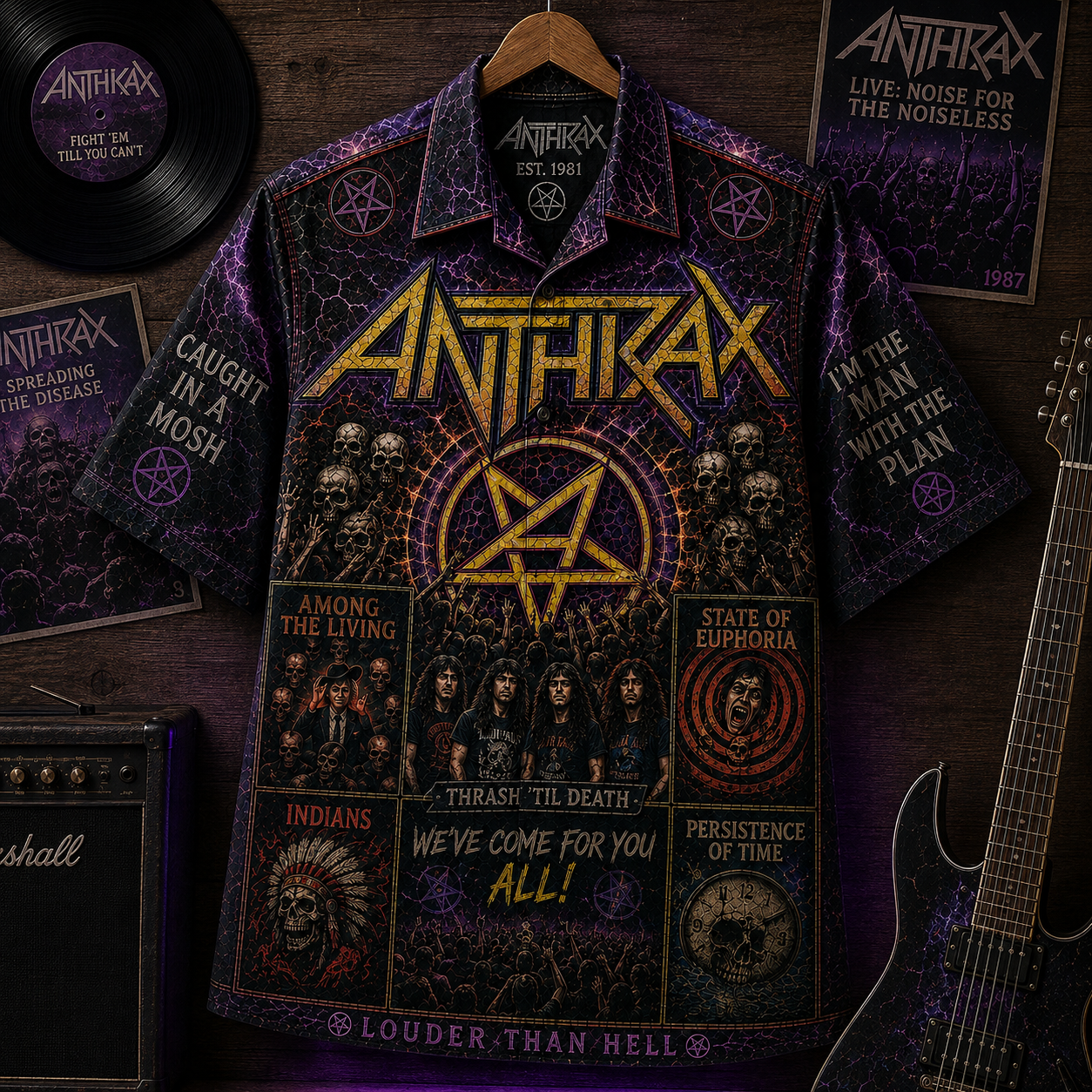 Anthrax Band Hawaiian Shirt - Vintage Music Rock Fan Gift