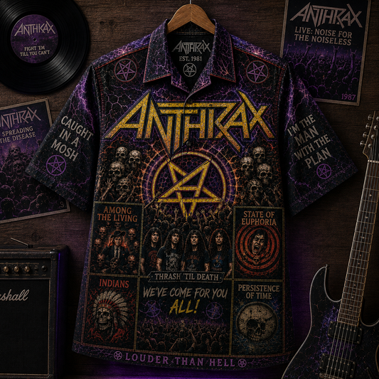 Anthrax Band Hawaiian Shirt - Vintage Music Rock Fan Gift