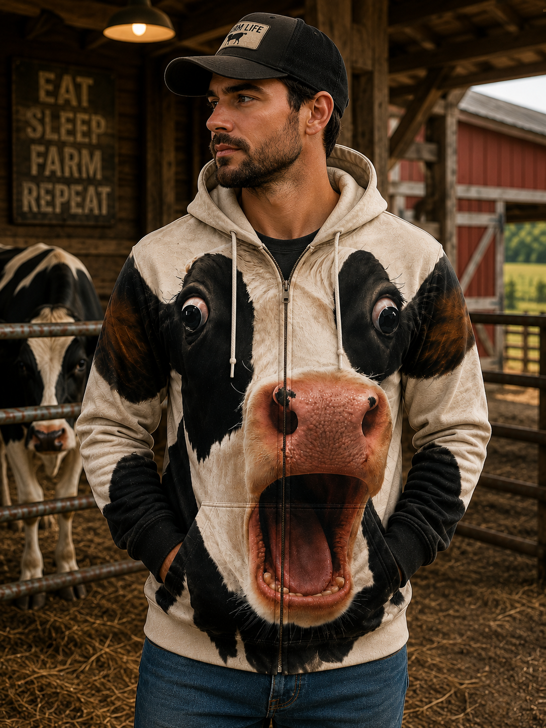 Funny Cow All Over Print Shirt