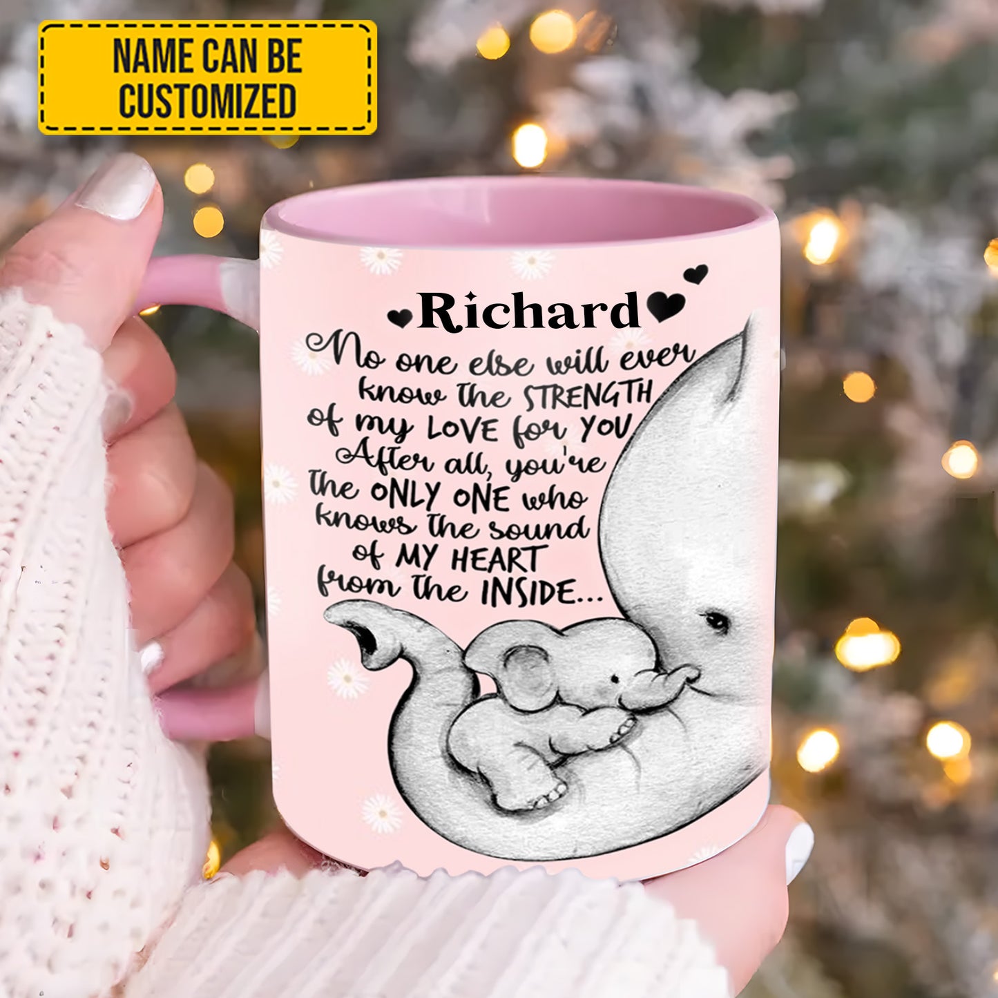 Elephant Mother's Day - Personalized Accent Mug