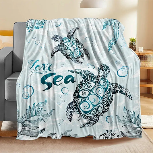 Cozy & Cute Sea Turtle - Beautiful Sea Turtle Blanket