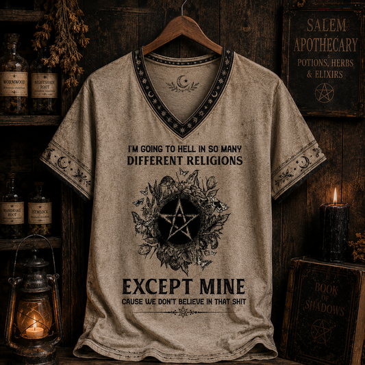 I'm Going To Hell In So Many Different Religions – Witchy Gothic Shirt