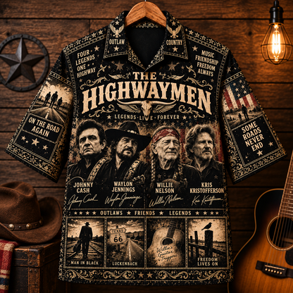 The Highwaymen Hawaiian Shirt - Vintage Country Music Fan Gift