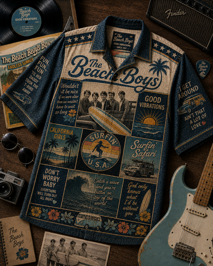 The Beach Boys Hawaiian Shirt - Vintage Music Fan Gift