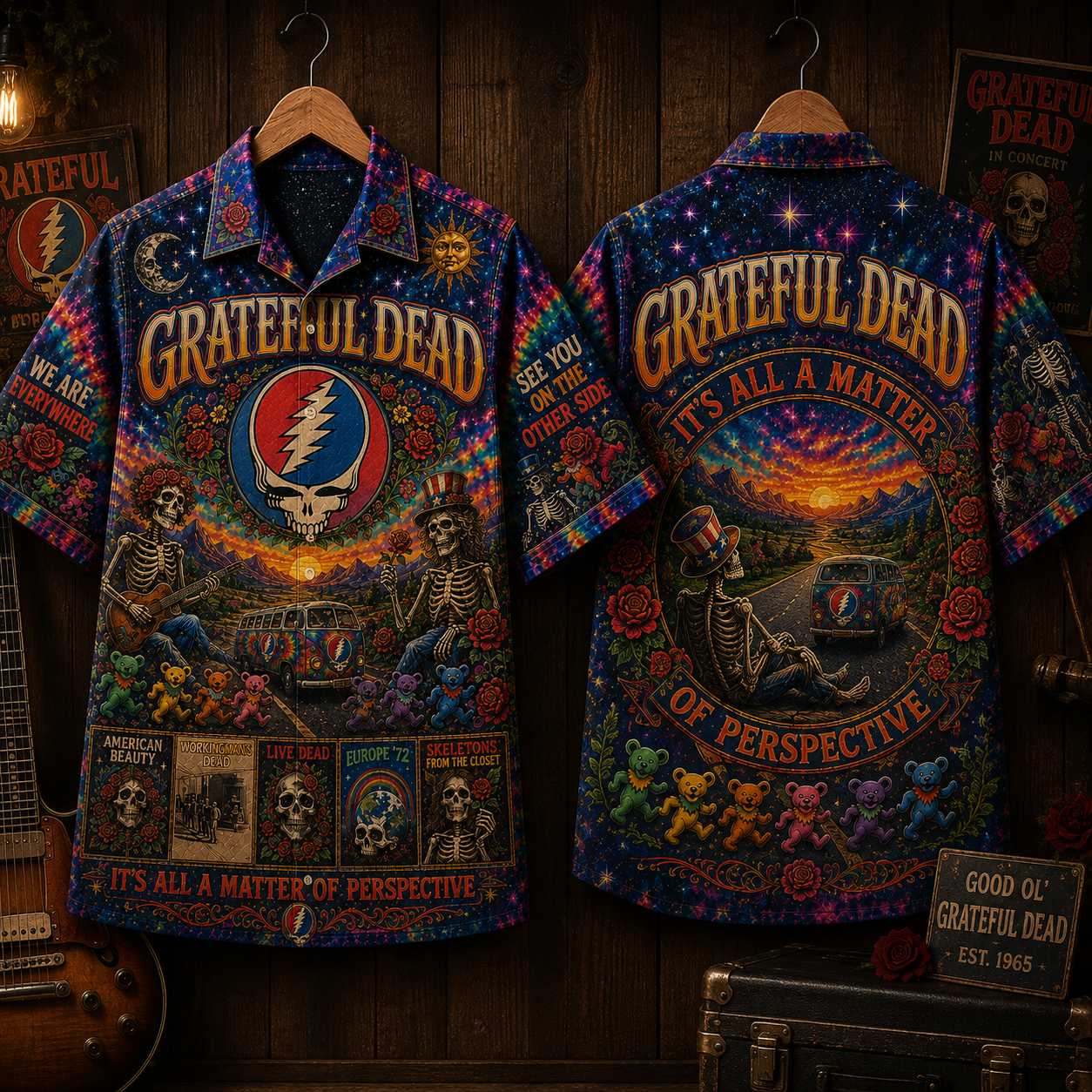 Grateful Dead Hawaiian Shirt - Vintage Music Fan Gift 2