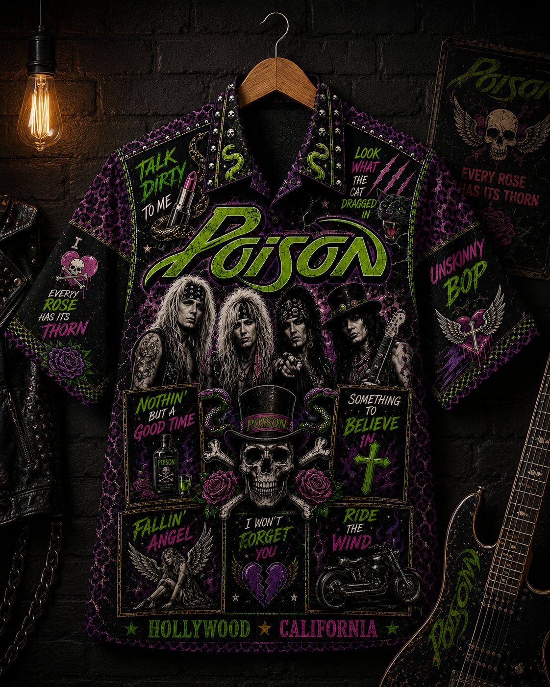 Poison Hawaiian Shirt - Vintage Music Fan Gift