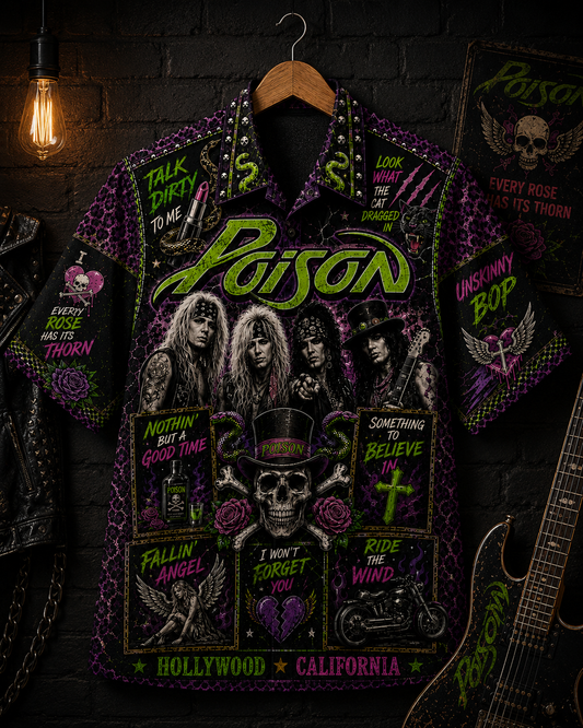 Poison Hawaiian Shirt - Vintage Music Fan Gift
