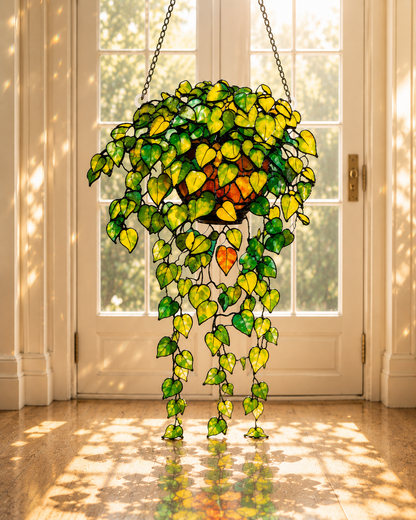 Green Leaf Window Hanging Suncatcher Acrylic